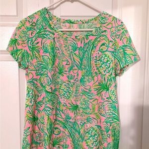 Lilly Pulitzer NWT Etta Scoop Neck Tshirt Large